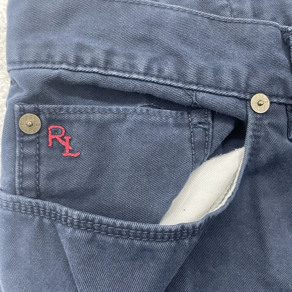Polo‎ Ralph Lauren Mens Navy Blue Straight Leg Five Pocket Chino Pants 34x34